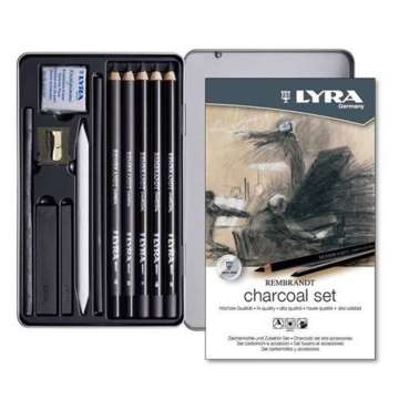 Lyra Rembrandt Charcoal 11li Metal Kutulu Karakalem Seti - 1.080