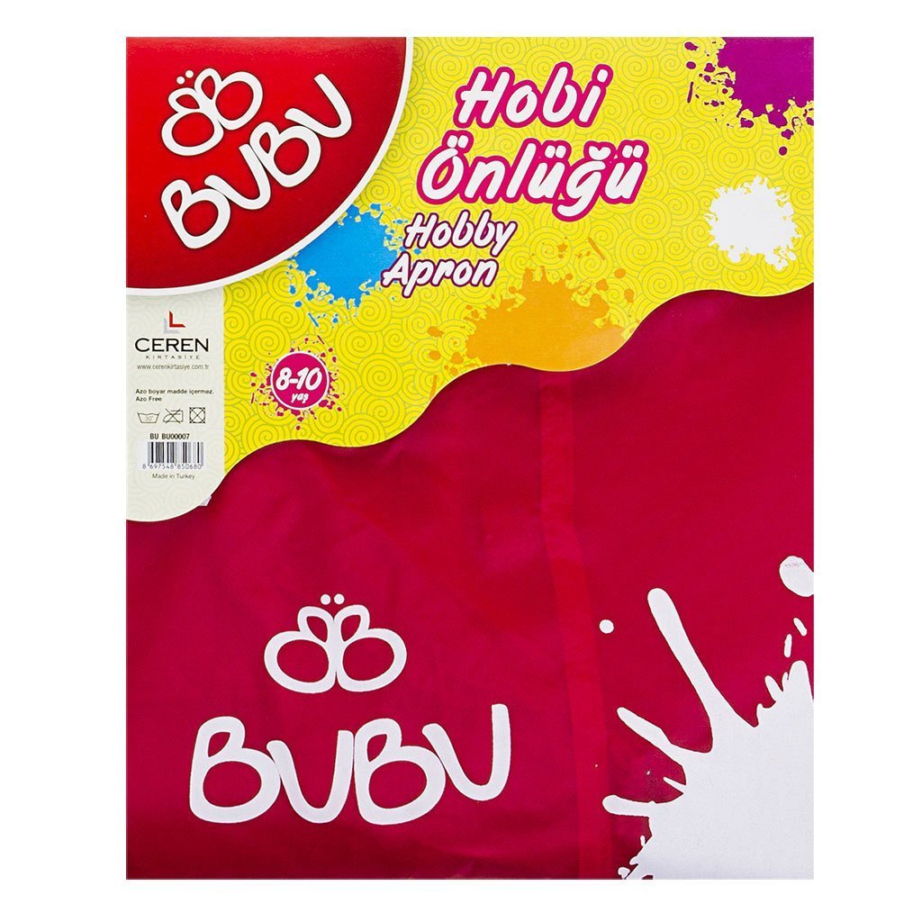 Bu-Bu Önlük 8-10 Yaş ( Su Geçirmez) Kırmızı