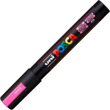 Uni Posca Su Bazlı Marker PC-5M 1.8-2.5mm F13 Fluorescent Pink