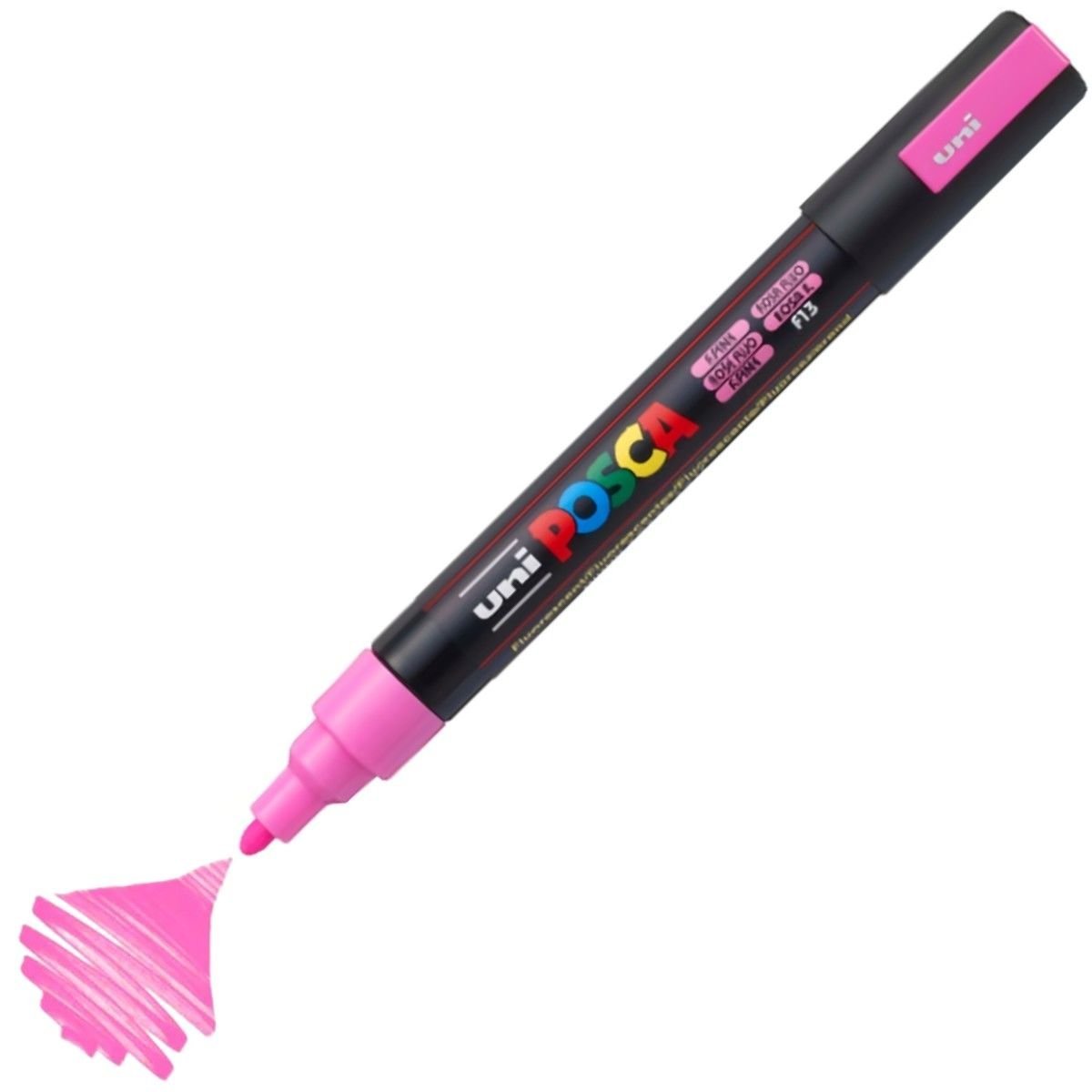 Uni Posca Su Bazlı Marker PC-5M 1.8-2.5mm F13 Fluorescent Pink