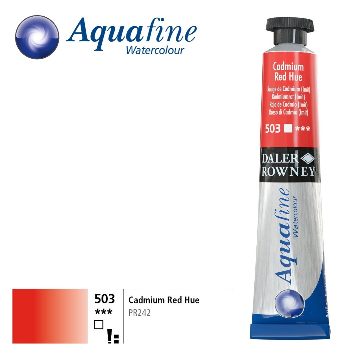 Daler Rowney Aquafine Tüp Sulu Boya 8ml 503 Cadmium Red Hue
