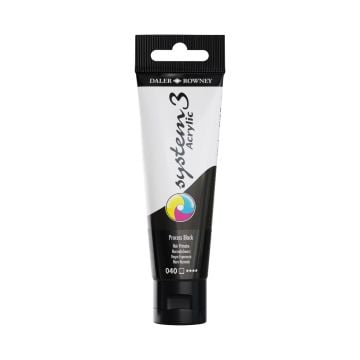 Daler Rowney System 3 Akrilik Boya 150ml 040 Process Black