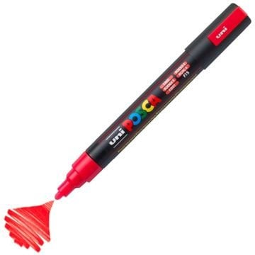Uni Posca Su Bazlı Marker PC-5M 1.8-2.5mm F15 Fluorescent Red