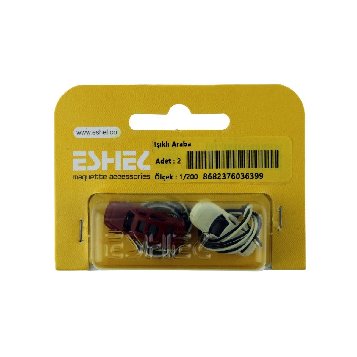 Eshel Maket Işıklı Araba 1/200 2li