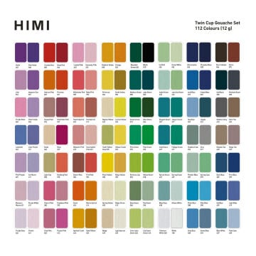 Himi Twin Cup Guaj Boya Seti 112 Renk