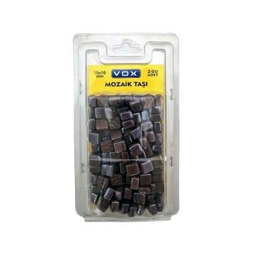 Vox Mozaik Taşı 10x10mm 10 Koyu Kahve 200lü