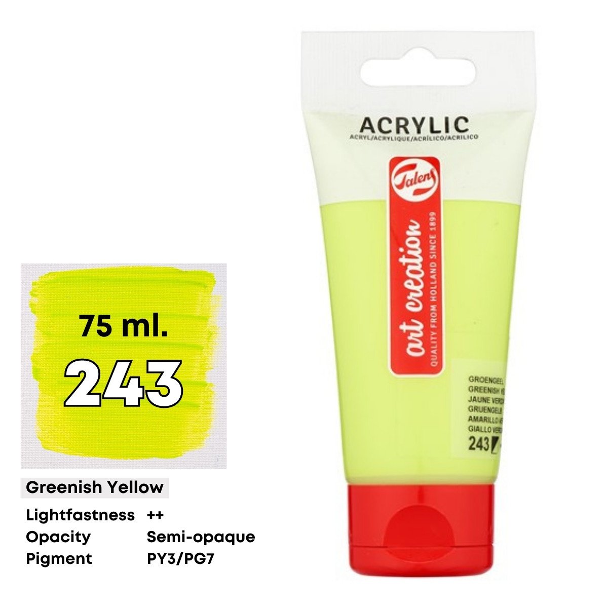 Art Creation Akrilik Boya 75ml 243 Greenish Yellow