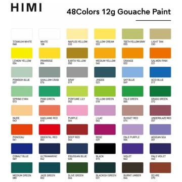 Himi Twin Cup Guaj Boya Seti 48 Renk + 3 Fırça