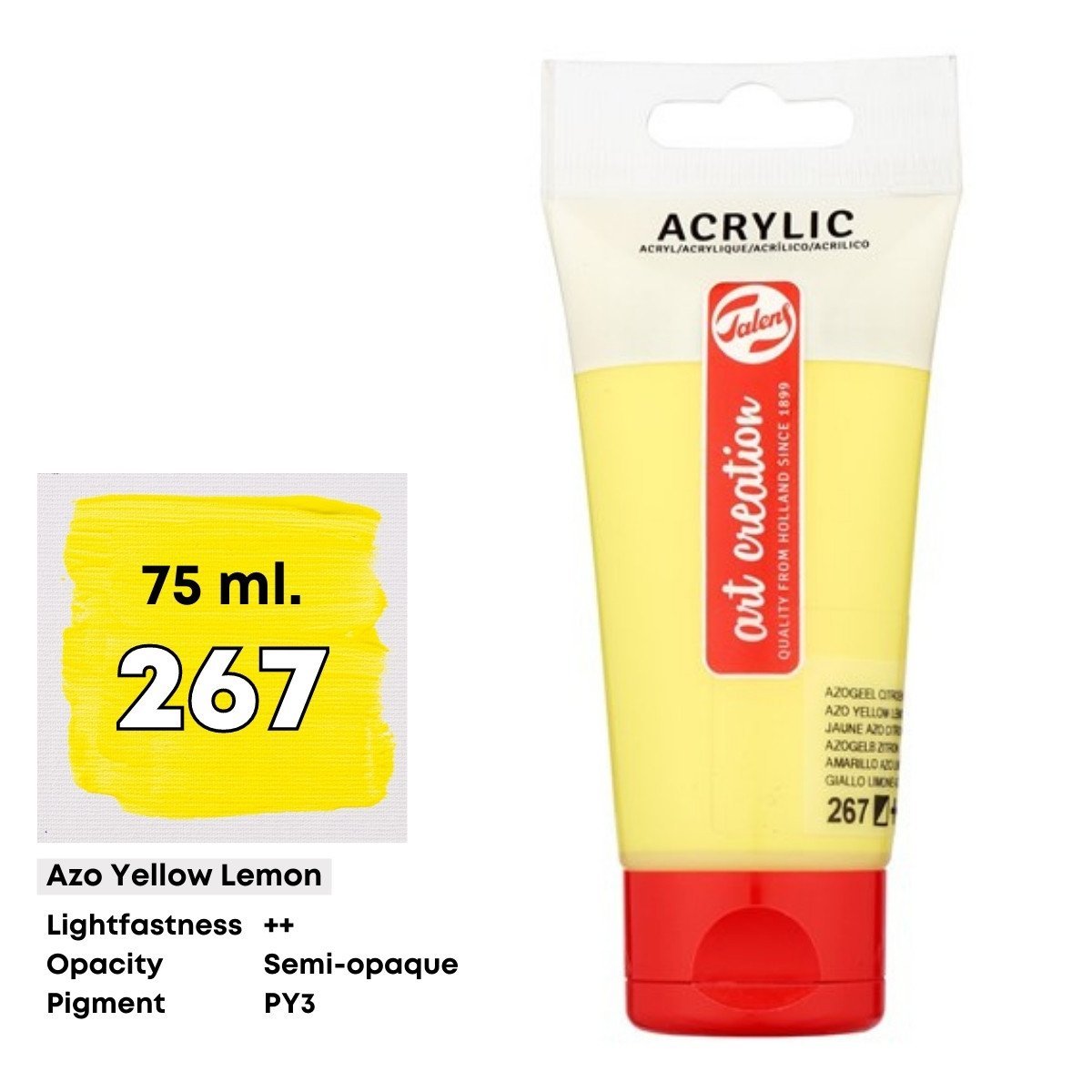 Art Creation Akrilik Boya 75ml 267 Azo Yellow Lemon