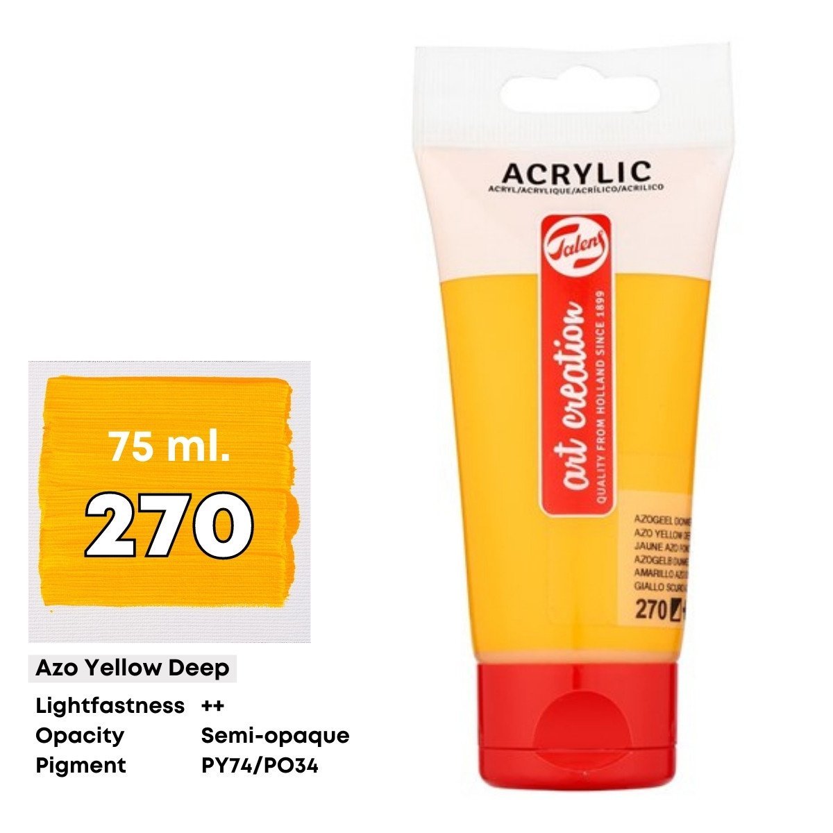 Art Creation Akrilik Boya 75ml 270 Azo Yellow Deep