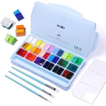 Himi Twin Cup Guaj Boya Seti 36 Renk + 3 Fırça