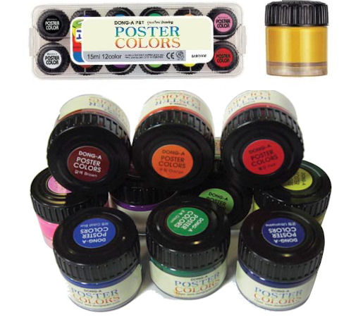 Dong-A Poster Color Guaj Boya Seti 12renk X 15ml.