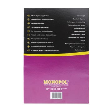 Monopol Karbon Kağıdı 21x31cm Siyah 100lü