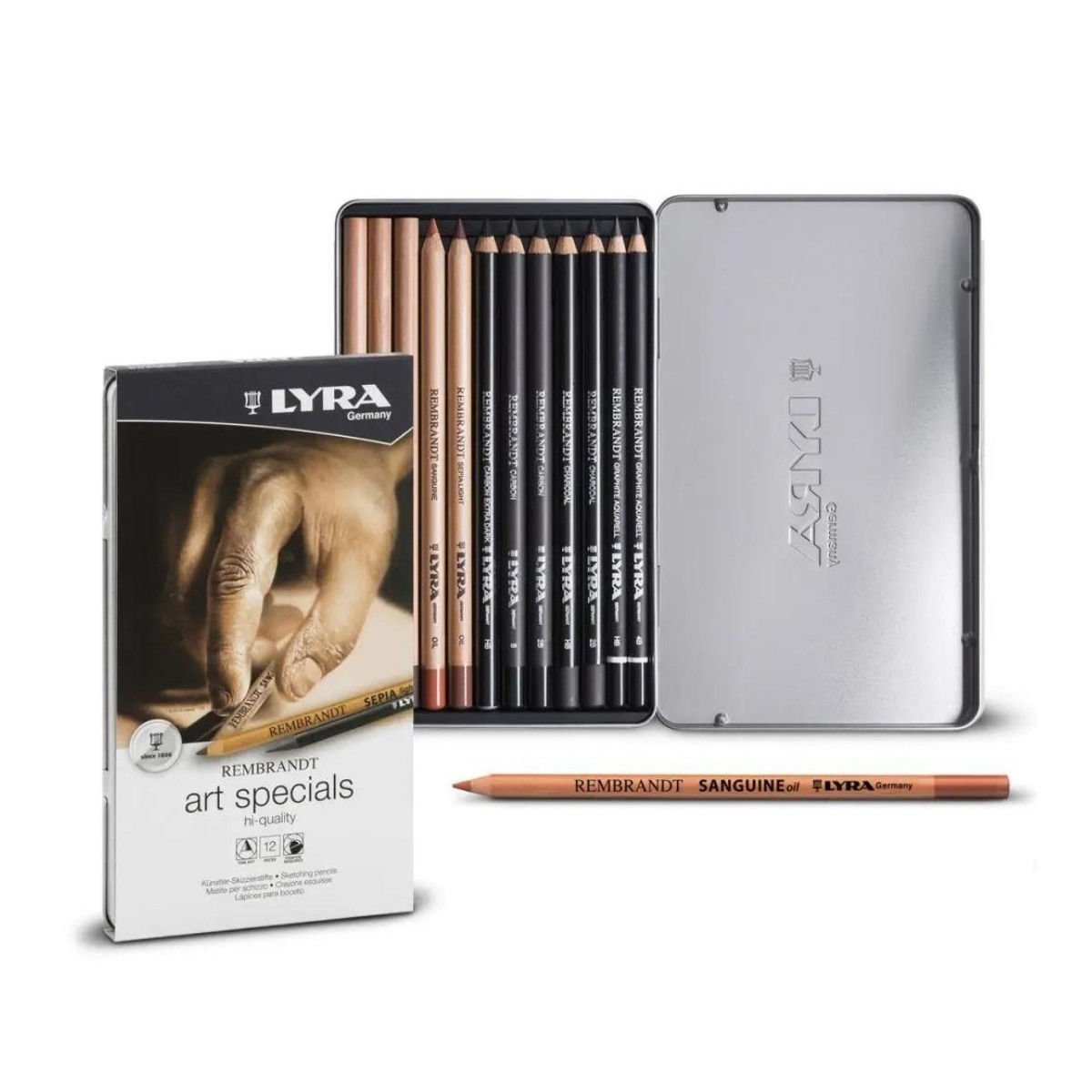 Lyra Rembrandt Sketching Specials Eskiz Çizim Seti Metal Kutu 12