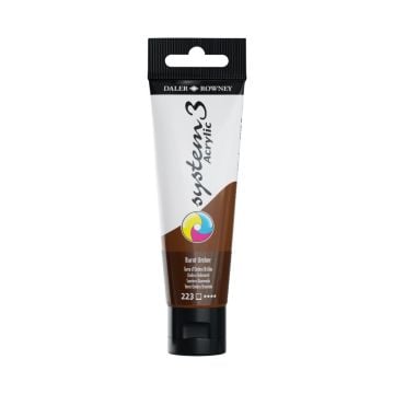Daler Rowney System 3 Akrilik Boya 150ml 223 Burnt Umber