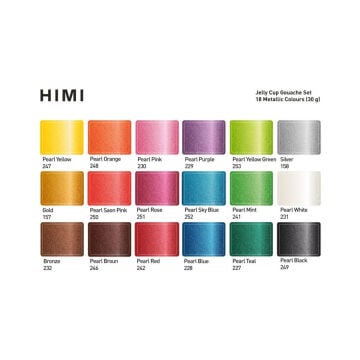 Himi Jelly Cup Guaj Boya Seti 18 Renk Metalik