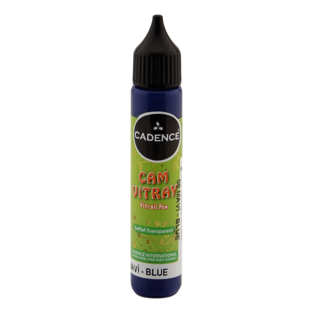 Cadence Kalem Tipi Cam Vitray 25ml 08 Mavi