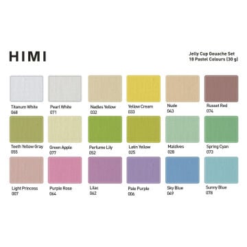 Himi Jelly Cup Guaj Boya Seti 18 Renk Pastel