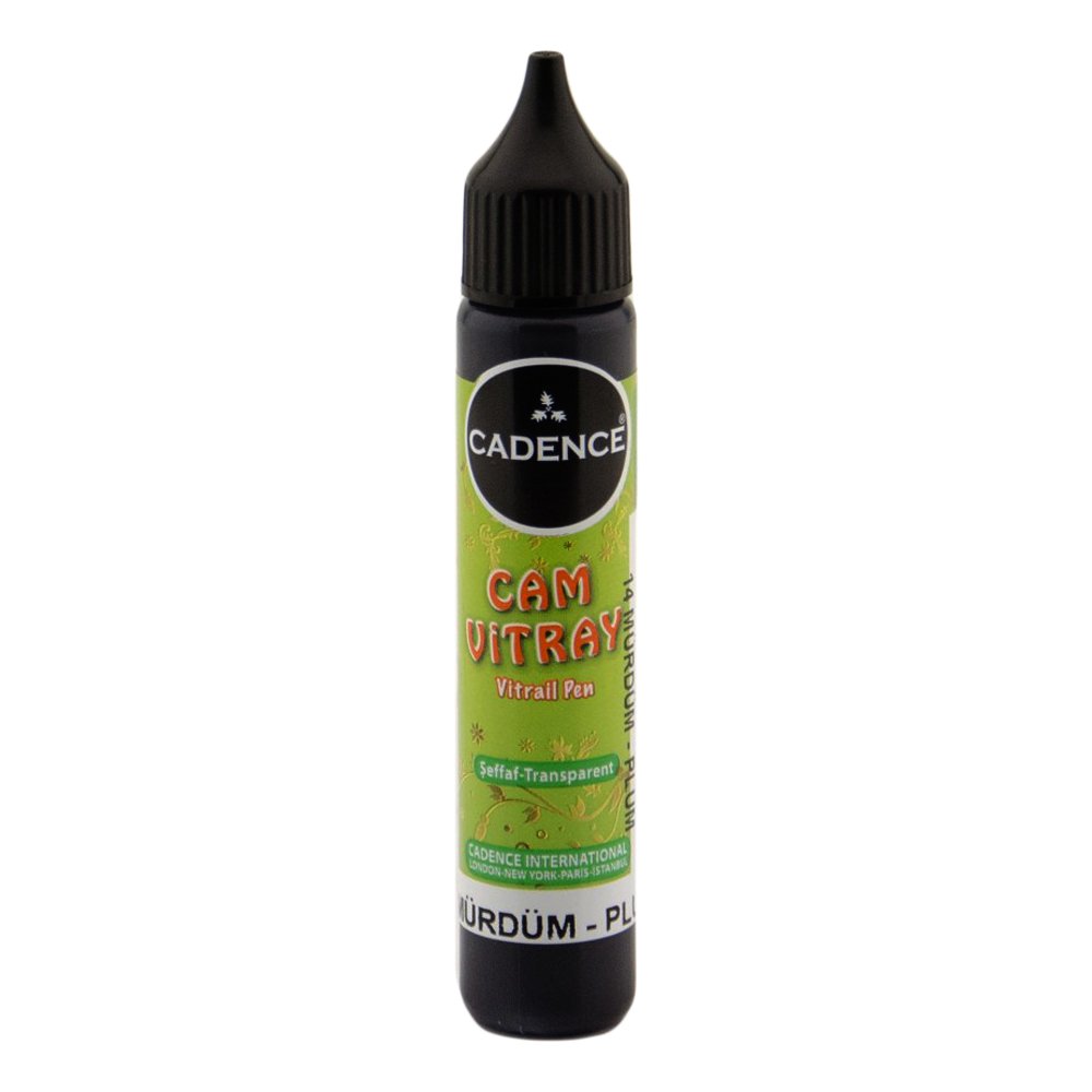 Cadence Kalem Tipi Cam Vitray 25ml 14 Mürdüm