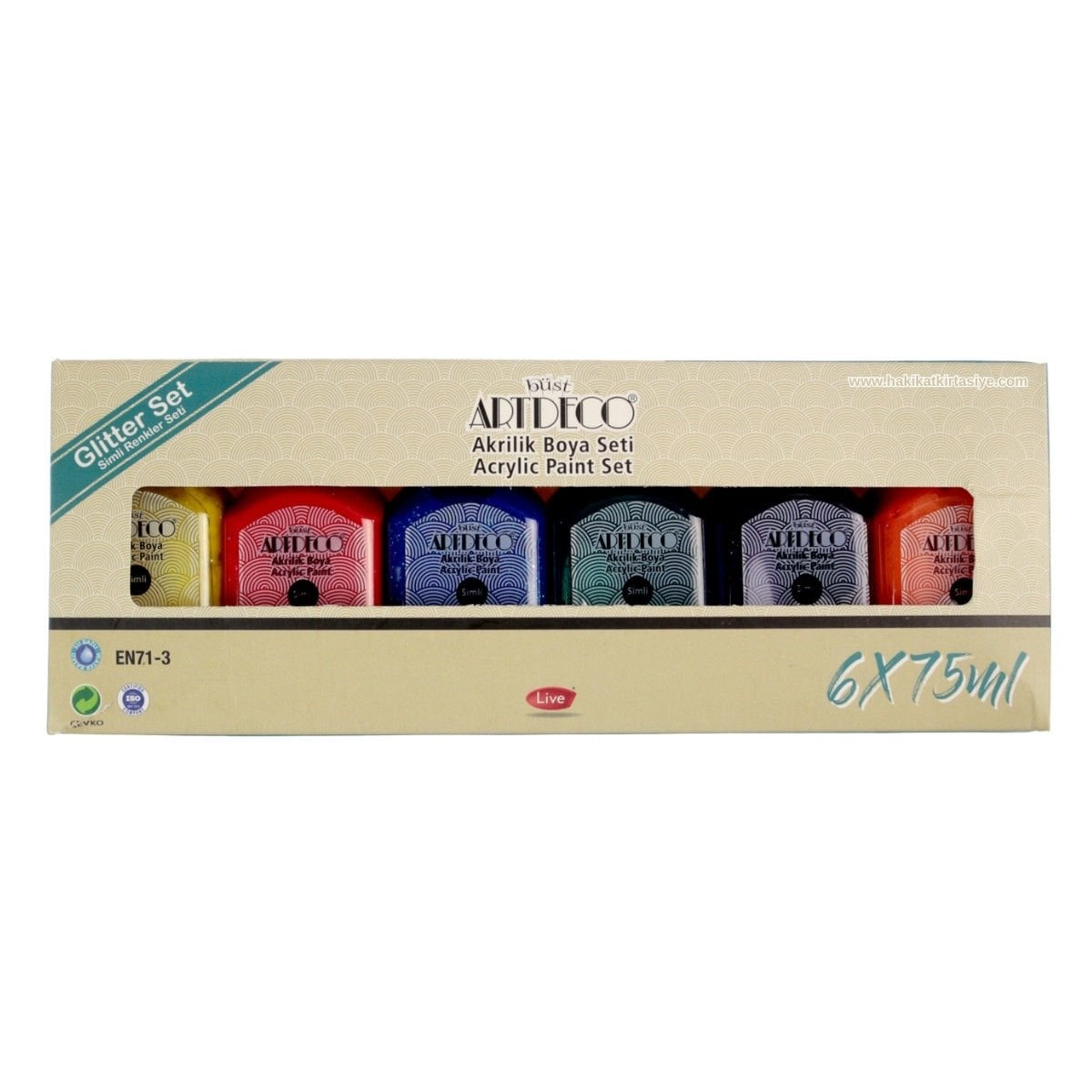 Artdeco Akrilik Boya 6x75ml Simli Renkler