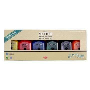 Artdeco Akrilik Boya 6x75ml Simli Renkler