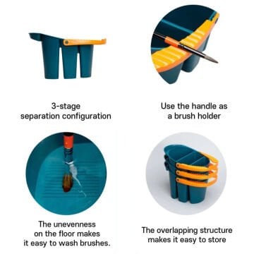 Mijello Mission Fırça Temizleme Kovası Small 2lt 4021