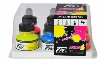 Daler Rowney FW Akrilik Sanat Boya Seti 6 x 29,5ml Neon