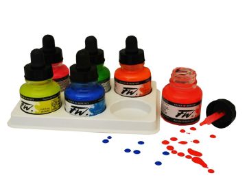 Daler Rowney FW Akrilik Sanat Boya Seti 6 x 29,5ml Neon