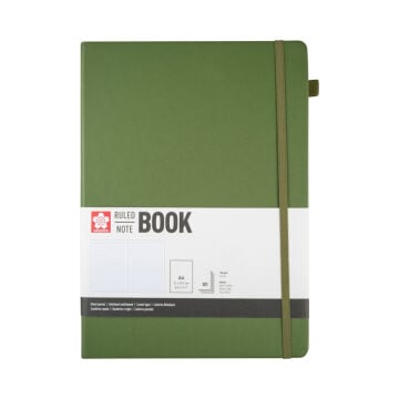Sakura Eskiz Bloğu Sert Kapak A4 140gr 21x29,7cm Yeşil 80yp Çizgili