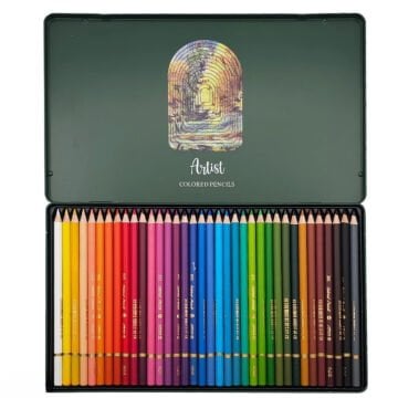 Arya Artist Profesyonel Kuru Boya Kalem Seti 36lı Metal Kutu