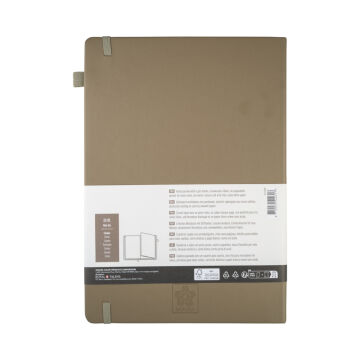 Sakura Eskiz Bloğu Sert Kapak A4 140gr 21x29,7cm Gri 80yp Çizgili