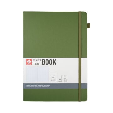 Sakura Eskiz Bloğu Sert Kapak A4 140gr 21x29,7cm Yeşil 80yp Kareli
