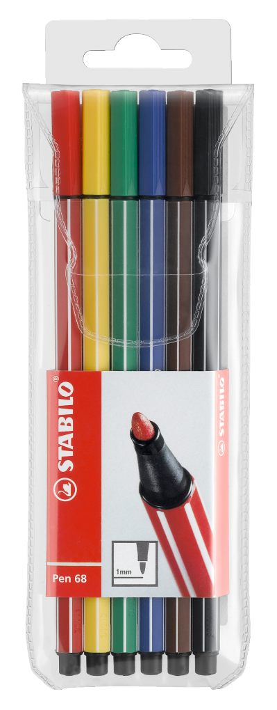 Stabilo Pen 68 6 Renk Askılı Paket