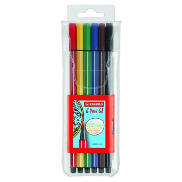 Stabilo Pen 68 6 Renk Askılı Paket