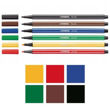 Stabilo Pen 68 6 Renk Askılı Paket