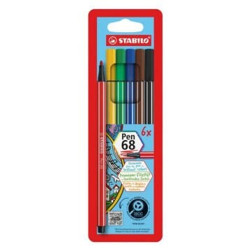 Stabilo Pen 68 6 Renk Askılı Paket