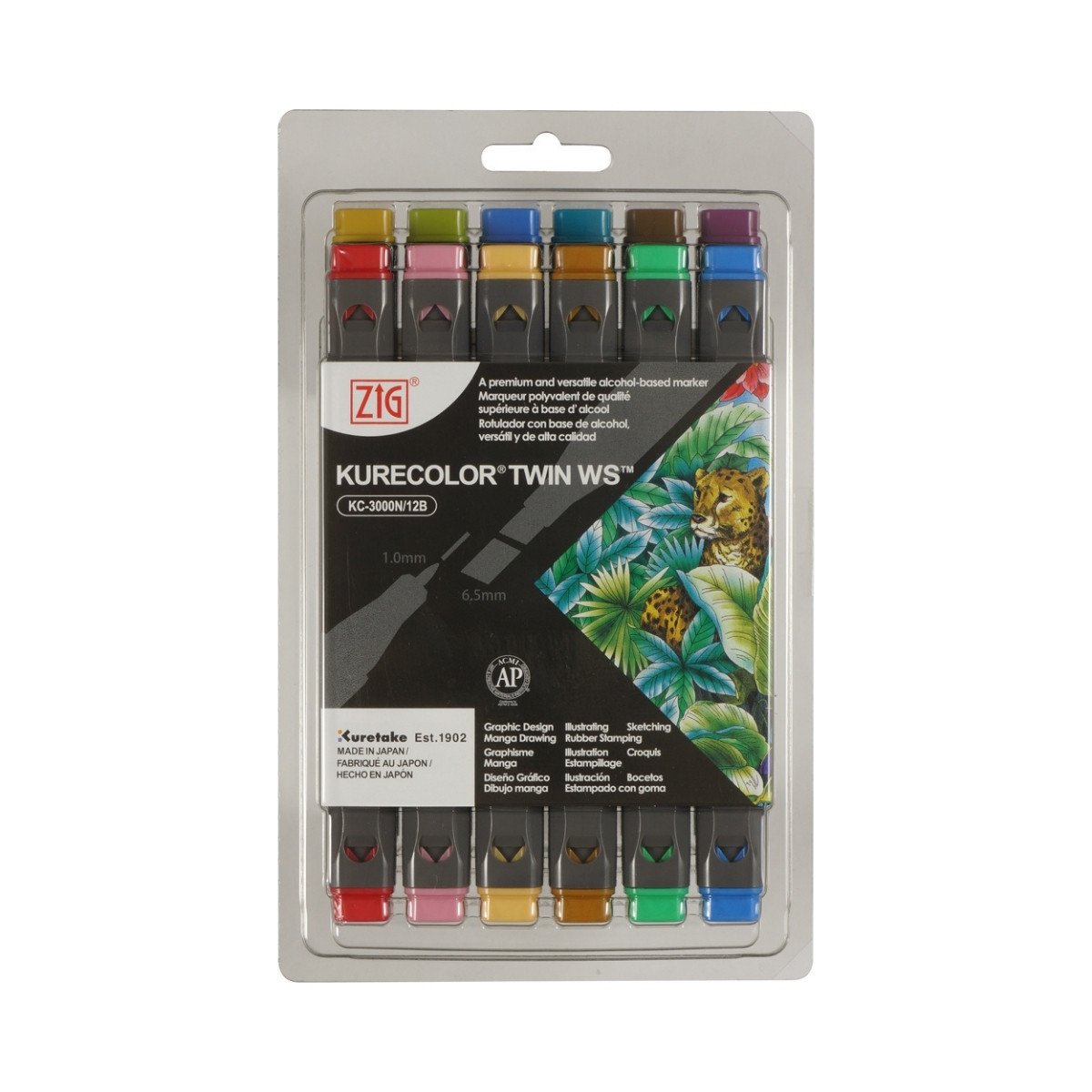 Zig Kurecolor KC3000/12B4 Twin WS Marker Kalem 12li Dull Colors