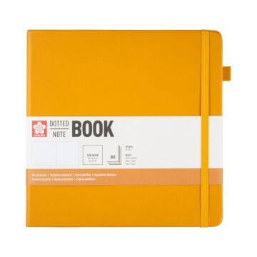 Sakura Eskiz Bloğu Sert Kapak 140gr 20x20cm Sarı 80yp Noktalı