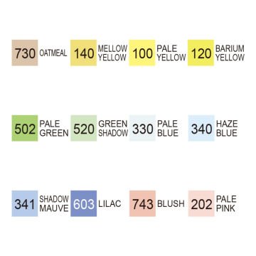 Zig Kurecolor KC3000/12B5 Twin WS Marker Kalem 12li Pale Colors