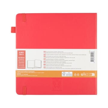 Sakura Eskiz Bloğu Sert Kapak 140gr 20x20cm Kırmızı 80yp Noktalı