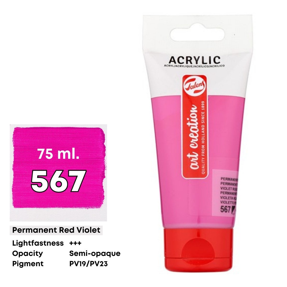Art Creation Akrilik Boya 75ml 567 Permanent Red Violet
