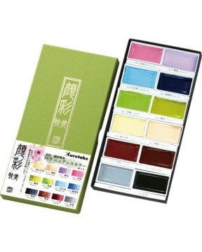 Zig Kuretake Gansai Tambi 12 Renk Tablet Sulu Boya Pastel