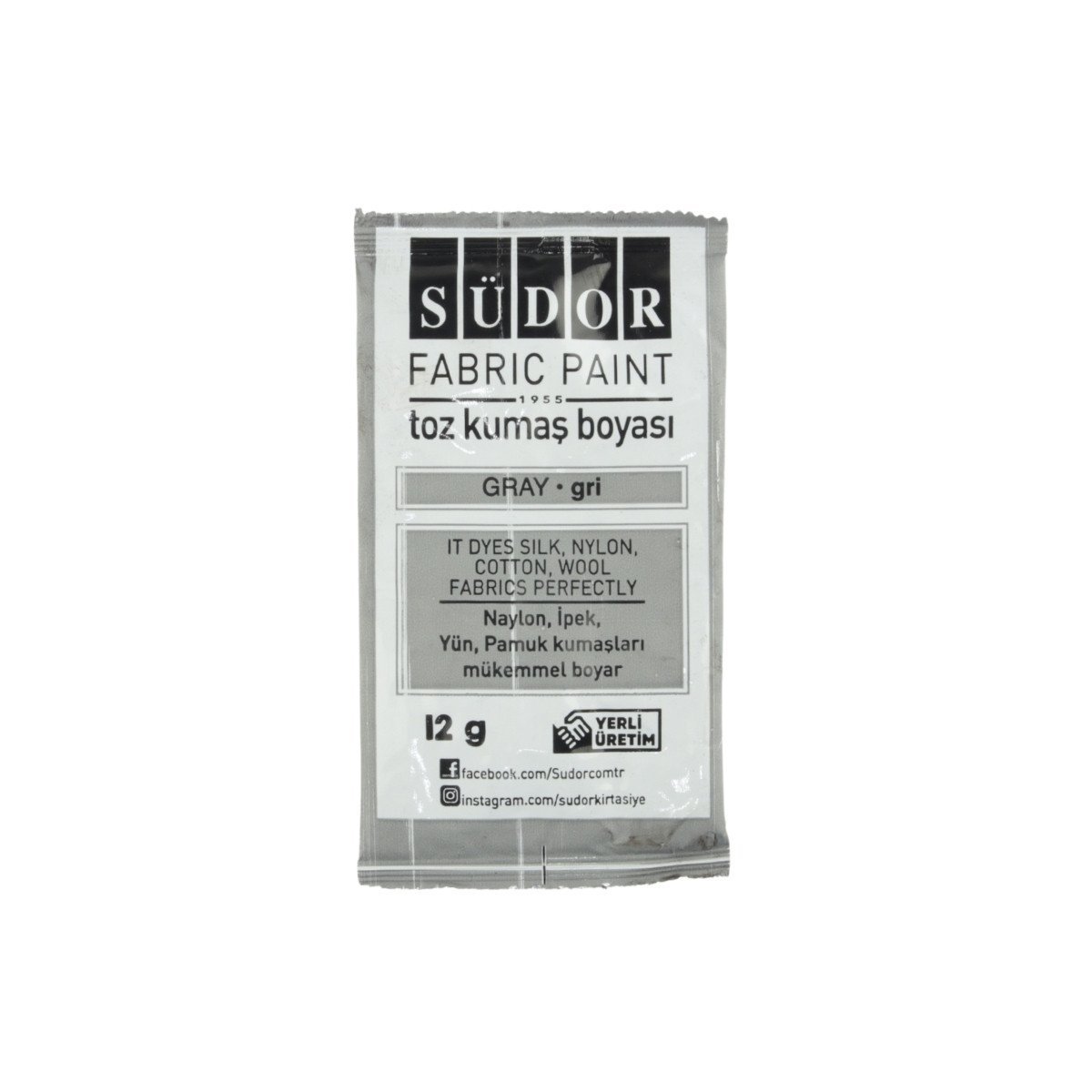 Südor Toz Kumaş Boyası 12gr Gri