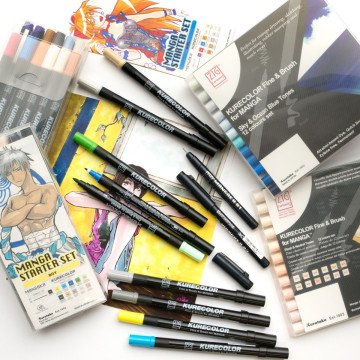 Zig Kurecolor Mangaka Fine&Brush Çift Taraflı Kalem CNKC-2200 No 834 Blue Gray 3