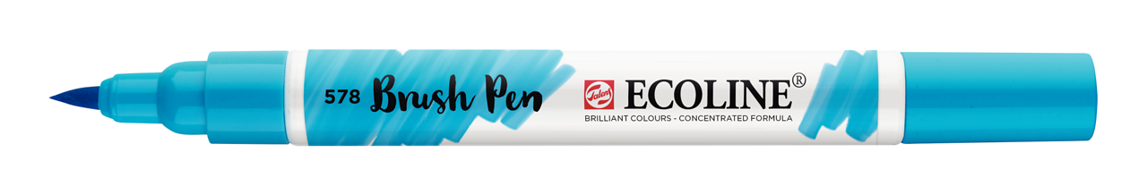 Talens Ecoline Brush Pen Fırça Uçlu Kalem 578 Sky Blue Cyan
