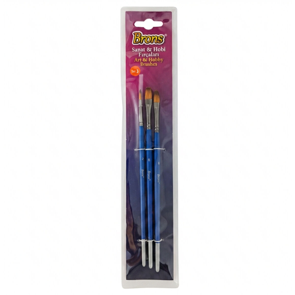 Brons Set3 BR-2222 Blister Fırça Seti 3lü