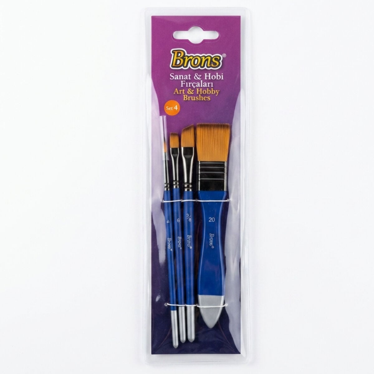 Brons Set4 BR-2230 Blister Fırça Seti 4lü