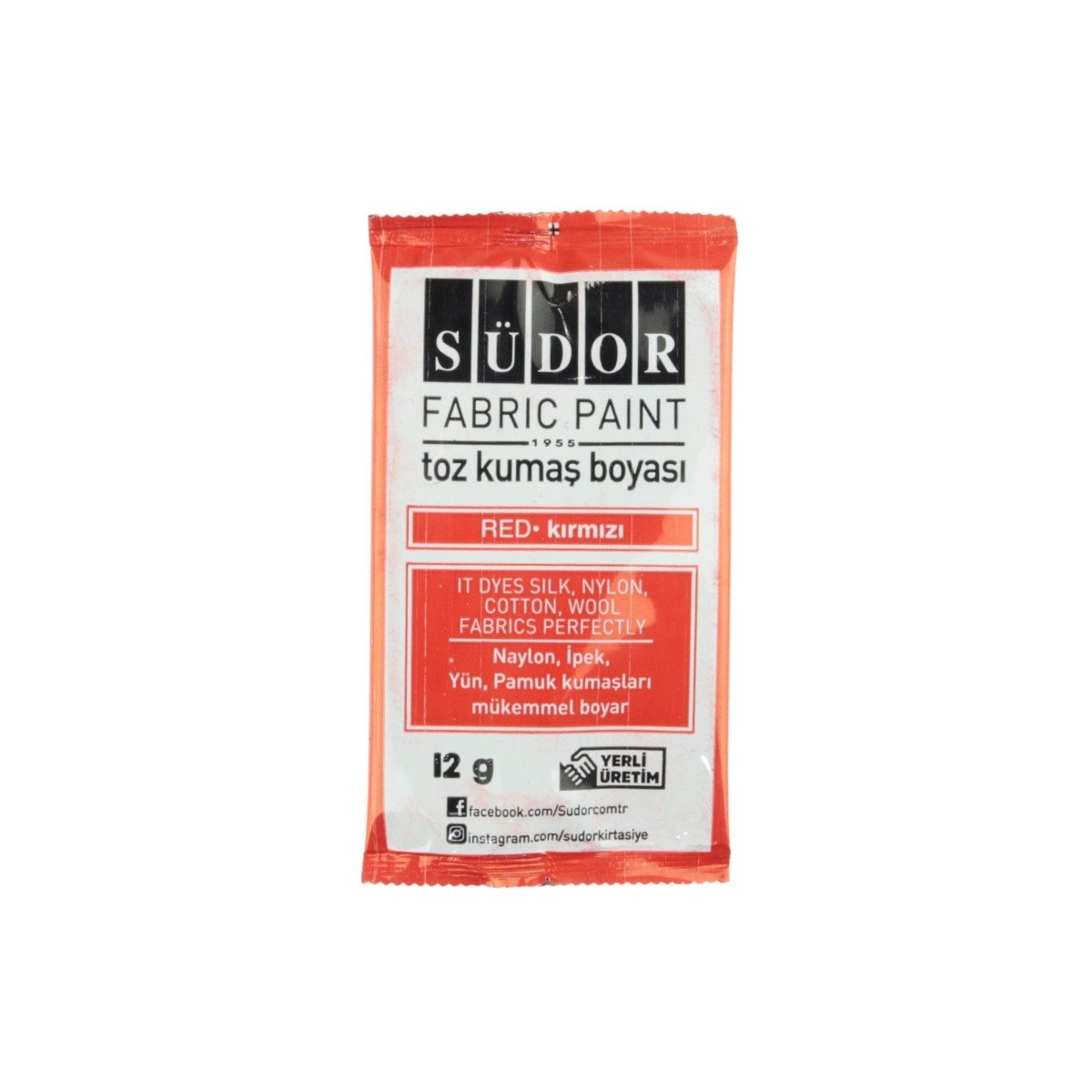 Südor Toz Kumaş Boyası 12gr Kırmızı