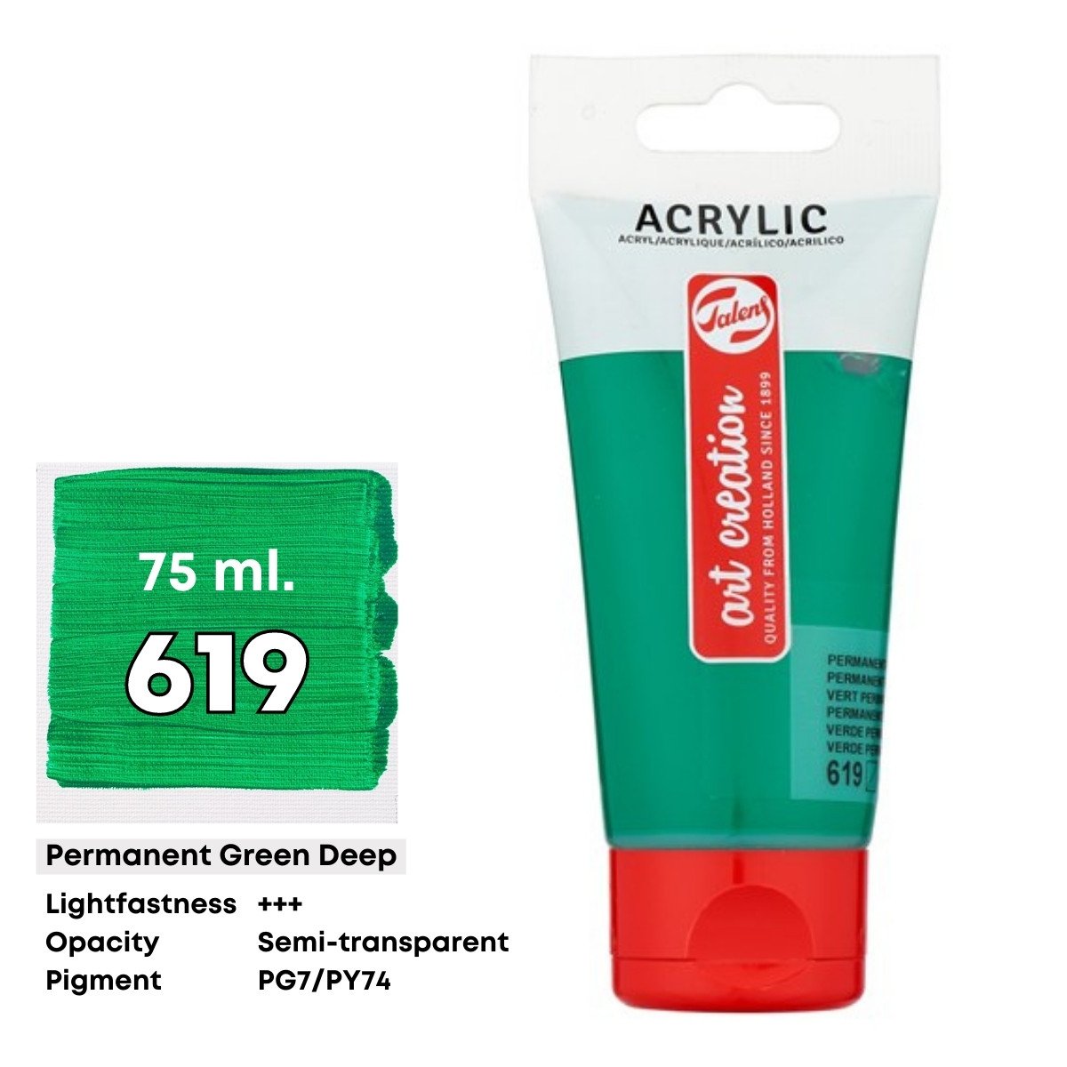 Art Creation Akrilik Boya 75ml 619 Permanent Green Deep