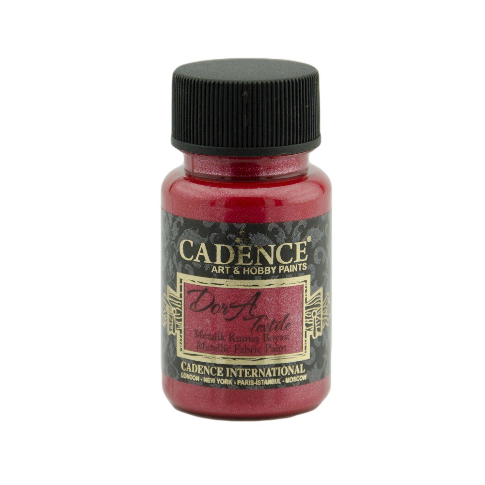 Cadence Dora Metalik Kumaş Boyası 50ml 1133 Kırmızı